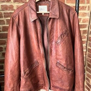 New Pepe Jeans Vintage Men's Leather Jacket